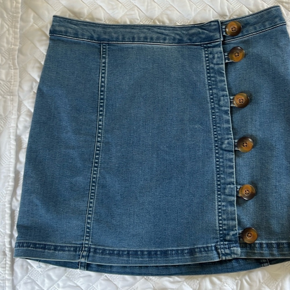 Free People mini denim skirt. Worn once!
